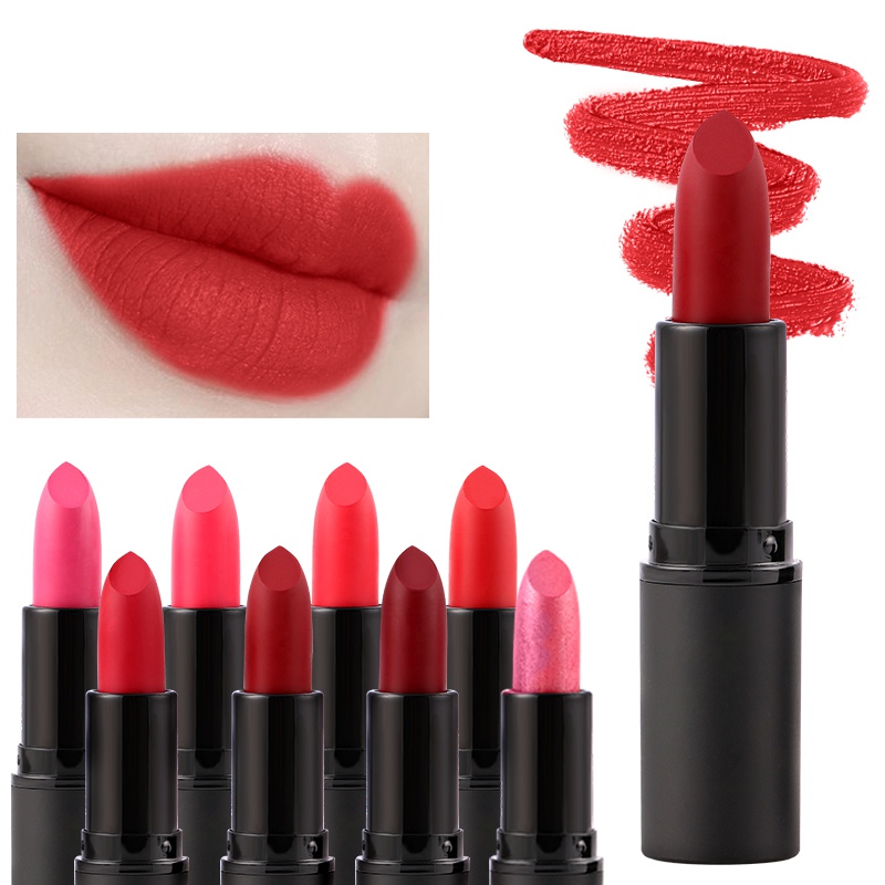 

8 Colors Velvet Smooth Lip Stick Pencil Makeup Matte Lipstick Moisturizer Lip Tint Pigment Tassel Gloss Y1