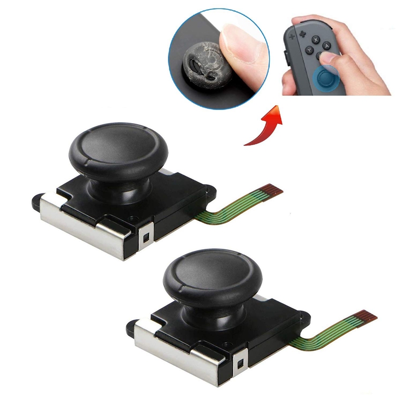 

2-Pack 3D Analog Joystick Joycon Analog Stick For Switch Joystick Replacement Joy Con Controller Thumb Stick Replace (2-Pack)