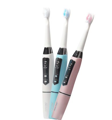 SEAGO Electric Toothbrush Sonic Adult Battery Tooth Brushes Gum Health Waterproof Best Gift with 5 Replacement Brush Heads SG910 C18112601-image-435489773