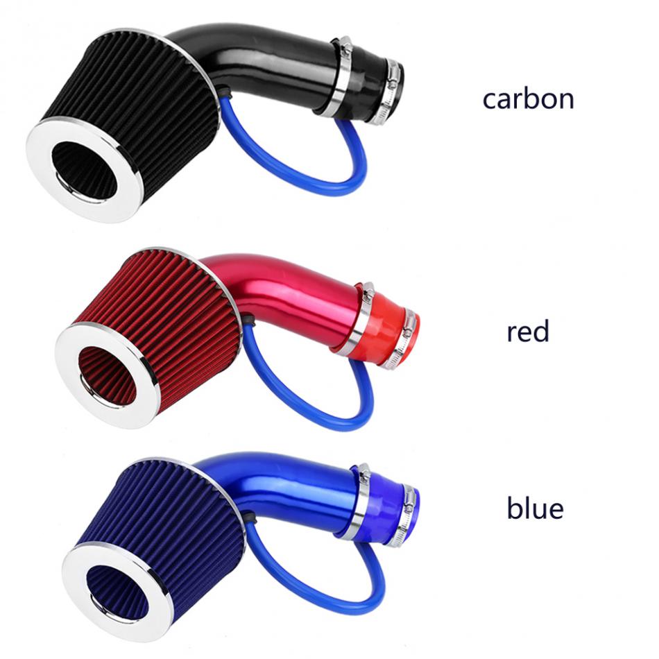 7,6/ cm Cold Air Intake Feed tubo flessibile condotto induzione kit filtro in rosso