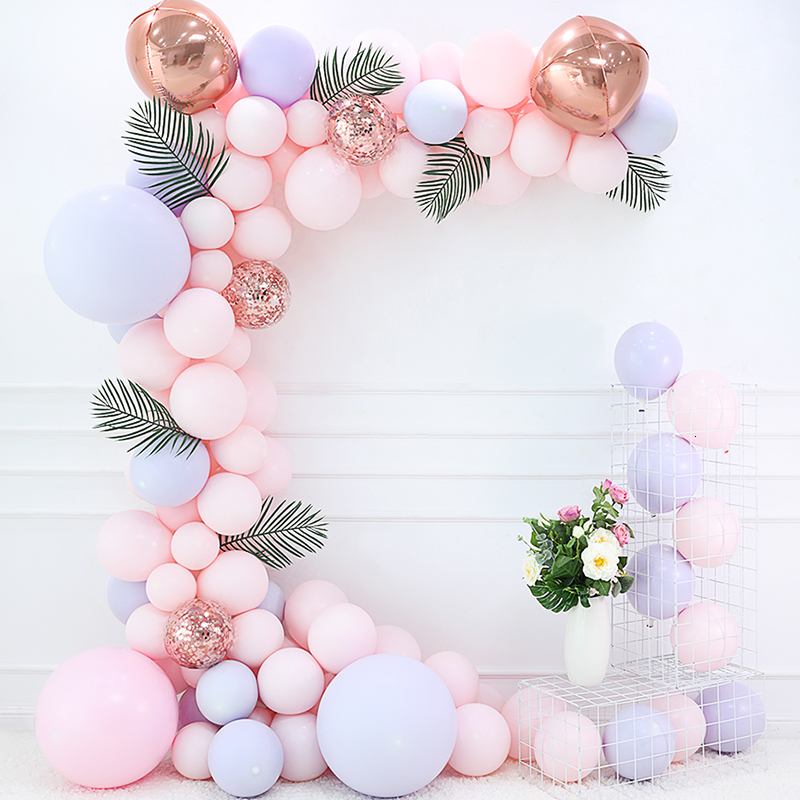 MS Party Decoration Kit Purple Blue Tissue Paper Pom Poms Flowers Papers Lanterns Circle Garland Birthday Wedding Christening Frozen Theme Party