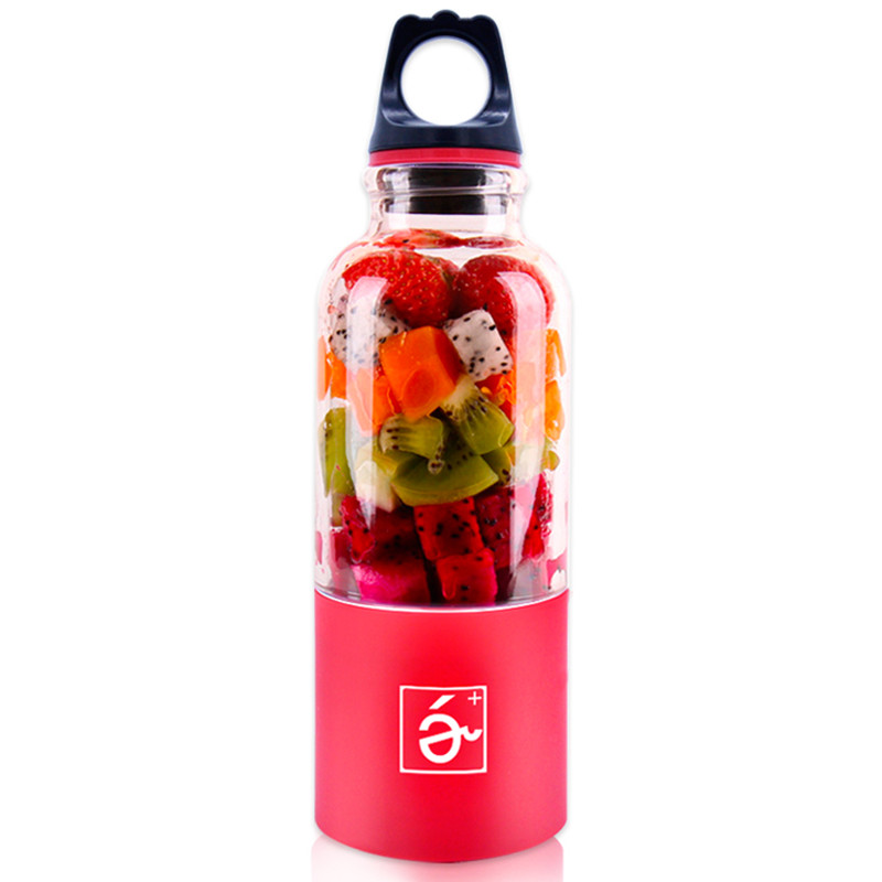 

500ml Portable Blender Juicer Cup Mini USB Rechargeable Juicer Blender Maker Shaker Squeezers Fruit Orange Juice Extractor Mixer Bottle