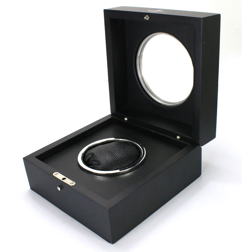 

watch box acrylic skylight ring storage box European retro jewelry box gh1, Black;blue