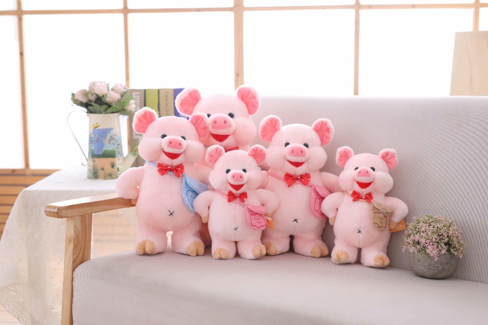 stuffed pink pig