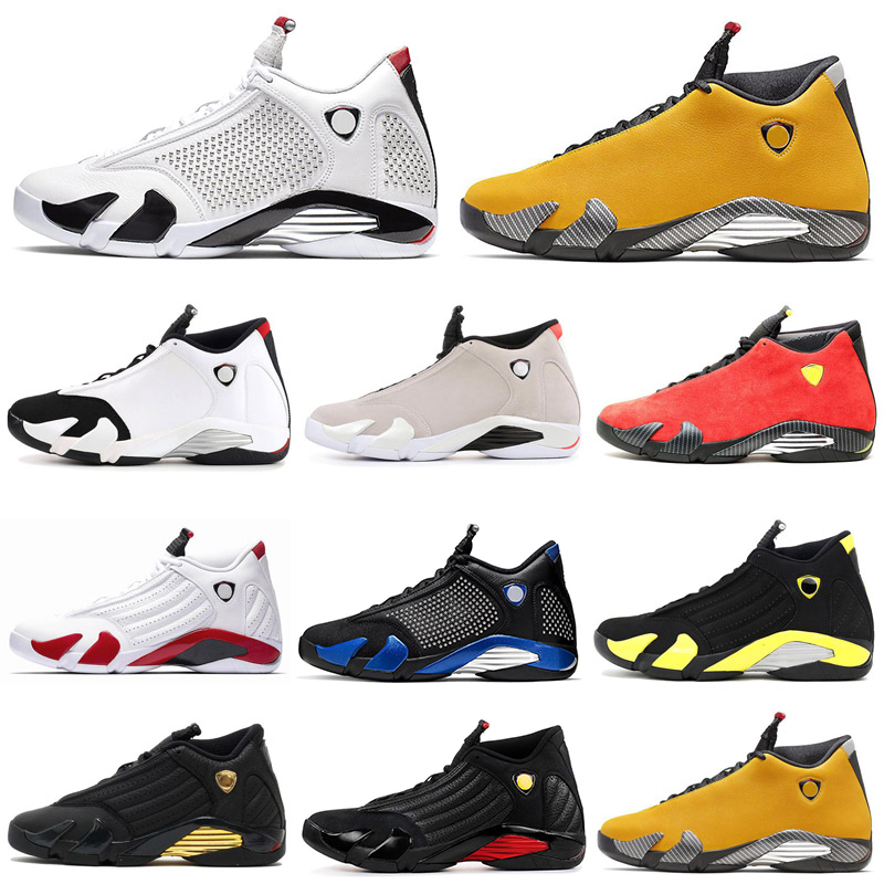 

Reverse 14 14s Men Basketball Shoes University Gold Candy Cane DMP Black Toe Desert Sand Last Shot Thunder Mens Trainer Sports Sneakers 7-13, University red