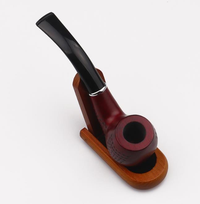 

Hot-selling red dot filter pipe filter cigarette holder bakelite pipe bend handle acrylic pipe