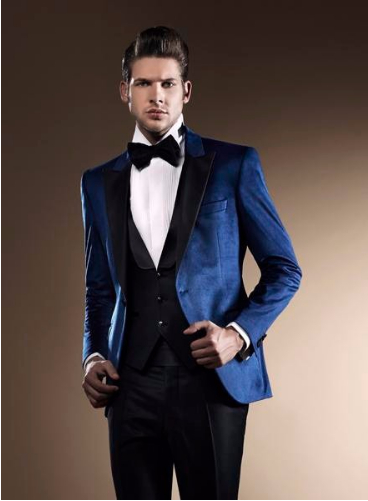 

Handsome One Button Groomsmen Peak Lapel Groom Tuxedos Men Suits Wedding/Prom/Dinner Best Man Blazer(Jacket+Pants+Tie+Vest) 695, Same as image