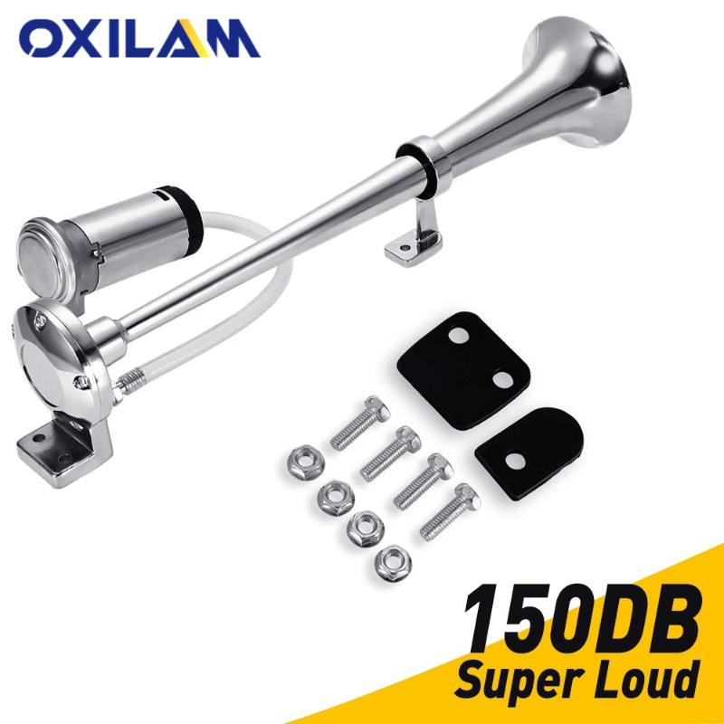 

Universal 17inch 150DB Loud Car Air Horn 12V 30W Single Trumpet Compressor Bocina for Trucks Cars Automobiles