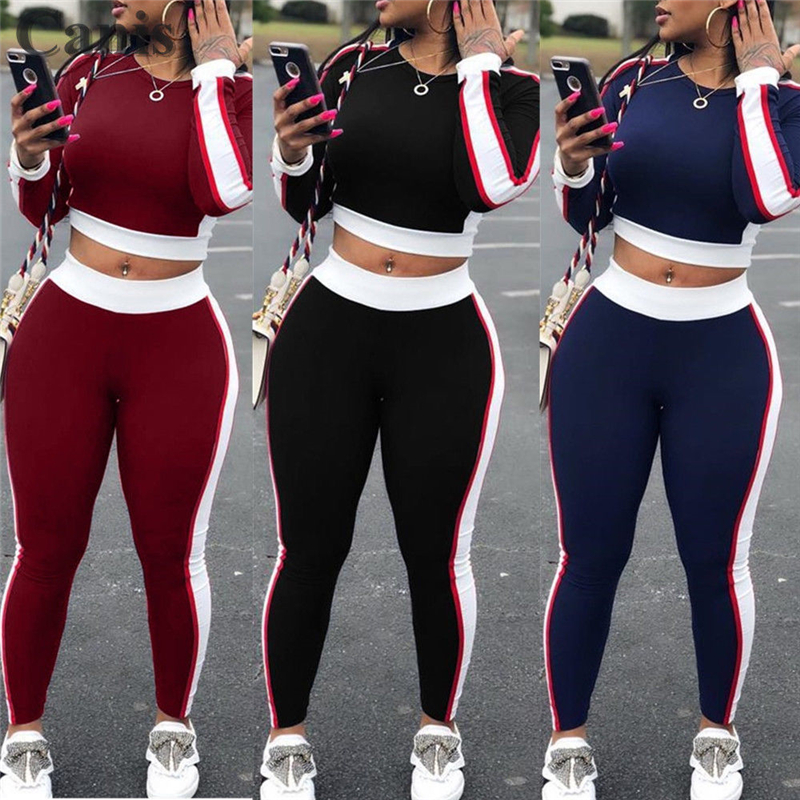 

Sexy Women Sports Set Yoga Sleeve Crop Top Pants Outfit Yoga Workout Gym Fitness Athletic Workout Clothes Tracksuit, Black