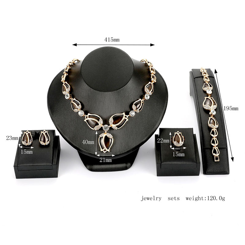 

HC Dubai Gold Jewelry Sets Nigerian Wedding African Beads Crystal Bridal Jewellery Set Rhinestone Ethiopian Jewelry parure F, As pic