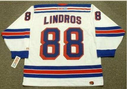 

Custom Men Youth women Vintage #88 ERIC LINDROS New York Rangers 2002 CCM Hockey Jersey Size S-5XL or custom any name or number, Black