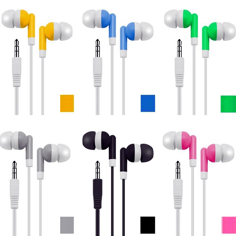

Universal 3.5MM Jack Disposable Earphones Earbuds for smart phone mp3, Random all color mix color
