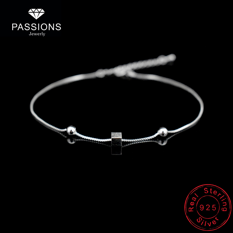 

Hot 925 Sterling Silver Square Pendant Foot Anklet Bracelet Women&Girls Jewelry Anklets For Fashion Barefoot Sandals Foot Chain