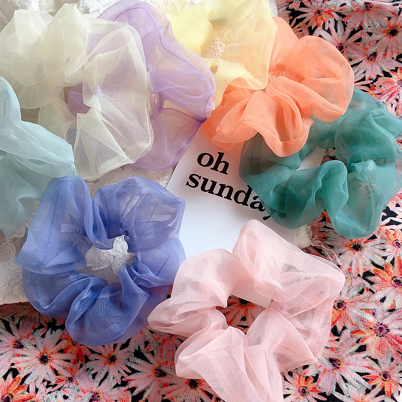 

New Korea Cute Simple Sweet Girl Hair Ties Candy Colors Large Intestine Rubber Band for Children Fashion Jewelry Accessories