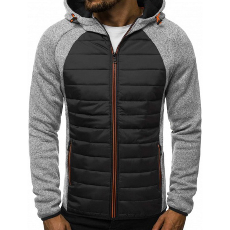 

Men's Down & Parkas Vogue Men Winter Jackets Parka Plus Size Full Sleeve Patchwork Zipper Hoody Jacket Coat Quality Casual Nice, Color 2