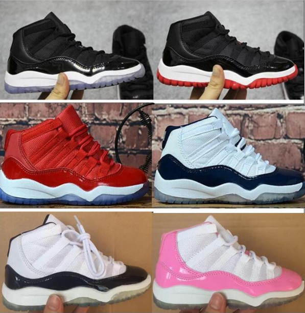 

Top quality Kids 11 11s Space Jam Bred Concord Gym Red Basketball Shoes Children Boy Girls White black Midnight Sneakers Toddlers