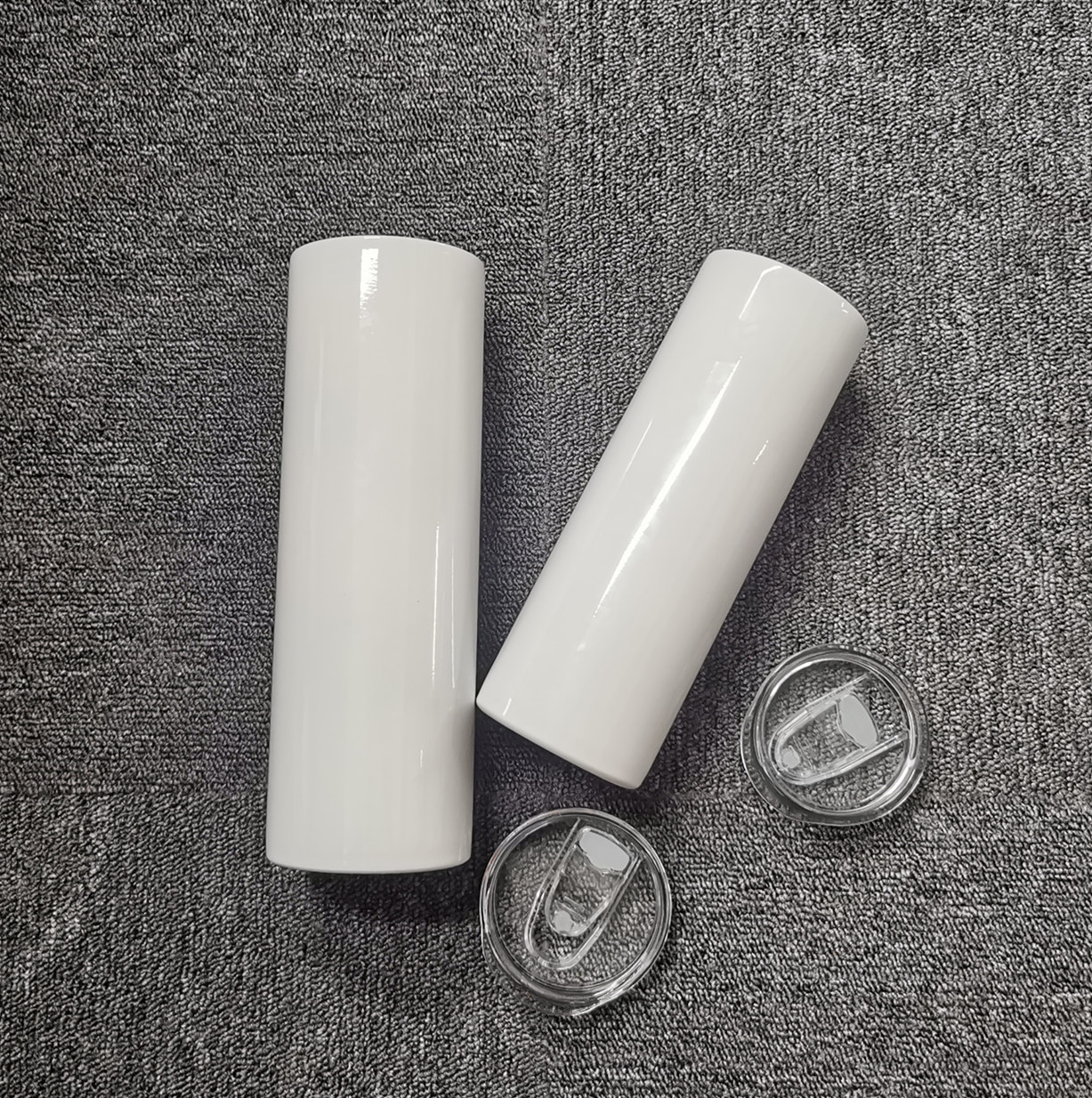 

20oz Sublimation Straight Skinny Tumbler Stainless Steel Coffee Mug Insulated Beer Cup Blank Wine Tumblers WITH STEMLESS Double Wall Water Bottle A10, White