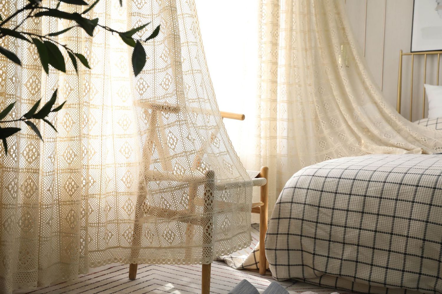 2019 Handmade Crochet Curtain For Living Room Blinds Bedroom Bay