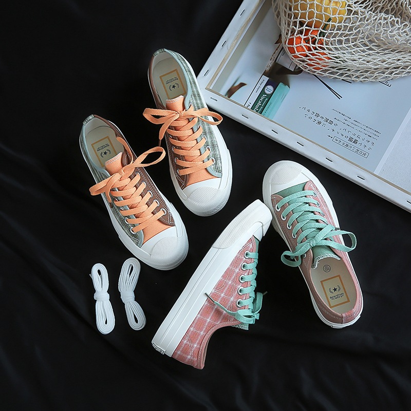 

Canvas shoes female students Korean version 2019 new summer Joker ulzzang Harajuku ins Super Fire niche shoes female, Green