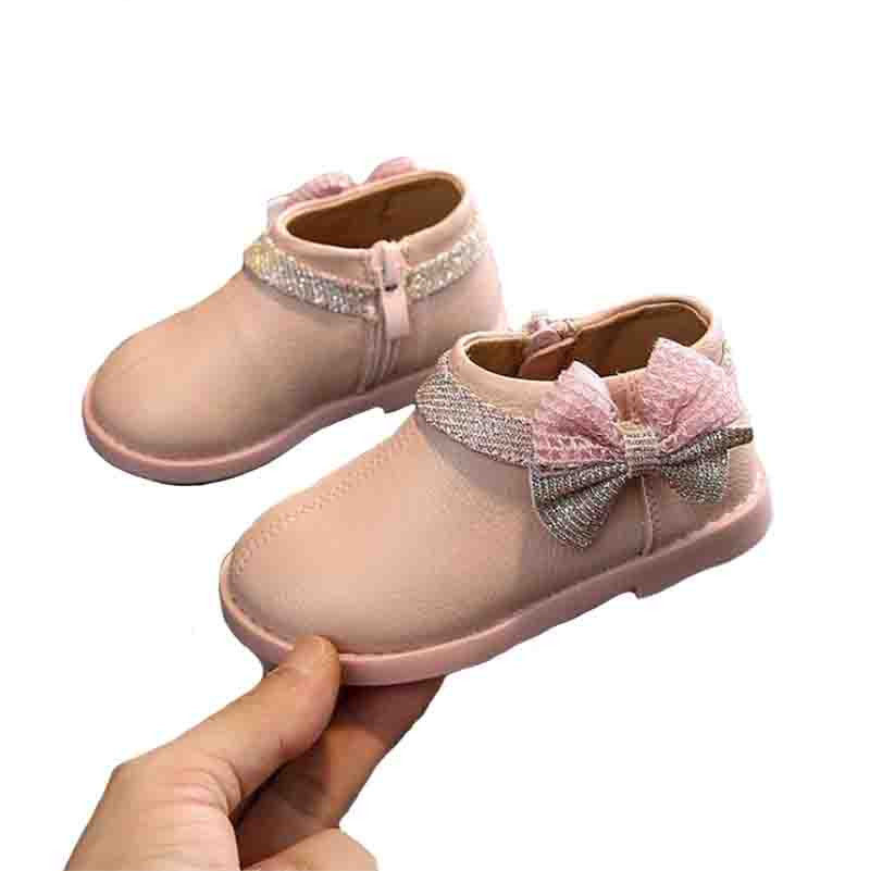 

Toddler Girls PU Leather Bowtie Princess Shoes Pink Baby Girls Party Shoes Beige Infant Kids Shoes 1-6Y
