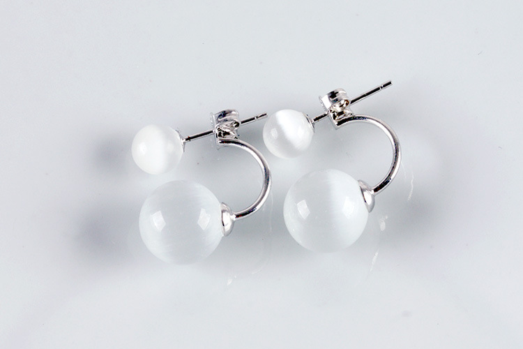 

Wholesale- Factory outlets 925 sterling silver stud earrings female models opal jewelry gift wedding hotel nightclub women's jewelry