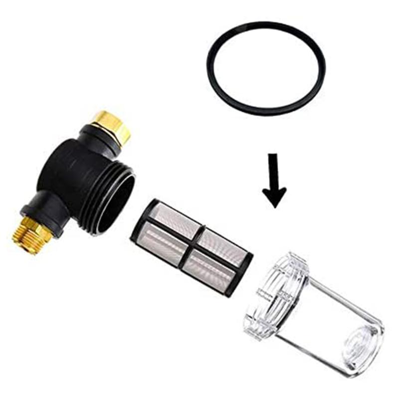 

Set Filter Kit Sediment Pressure Washer Inlet Garden Hose /4 inch 100 Mesh, As pic