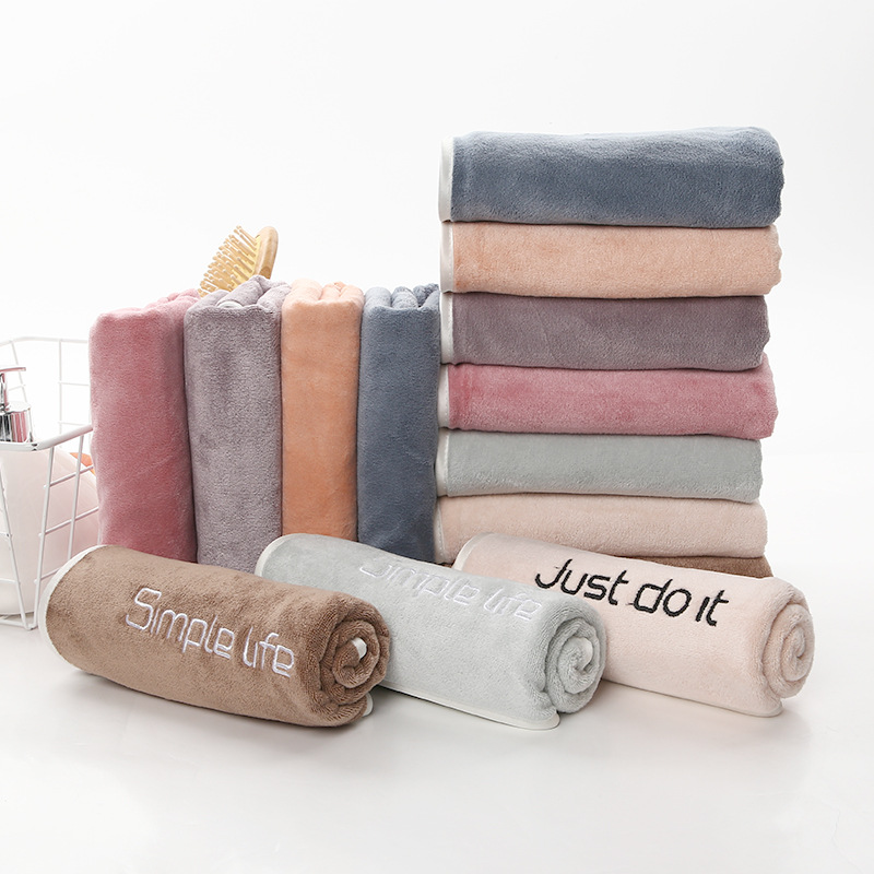 

35*75cm Microfiber Soft Beach Shower Towel Soft Adult Bathroom Quick drying face Towel, Pink