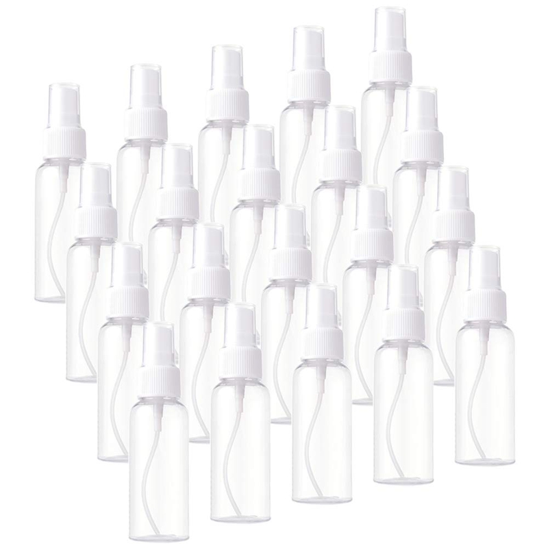 

20Pcs Plastic Clear Spray Bottles Refillable Bottles 50Ml Refillable Fine Mist Sprayer for Essential Oils Travel