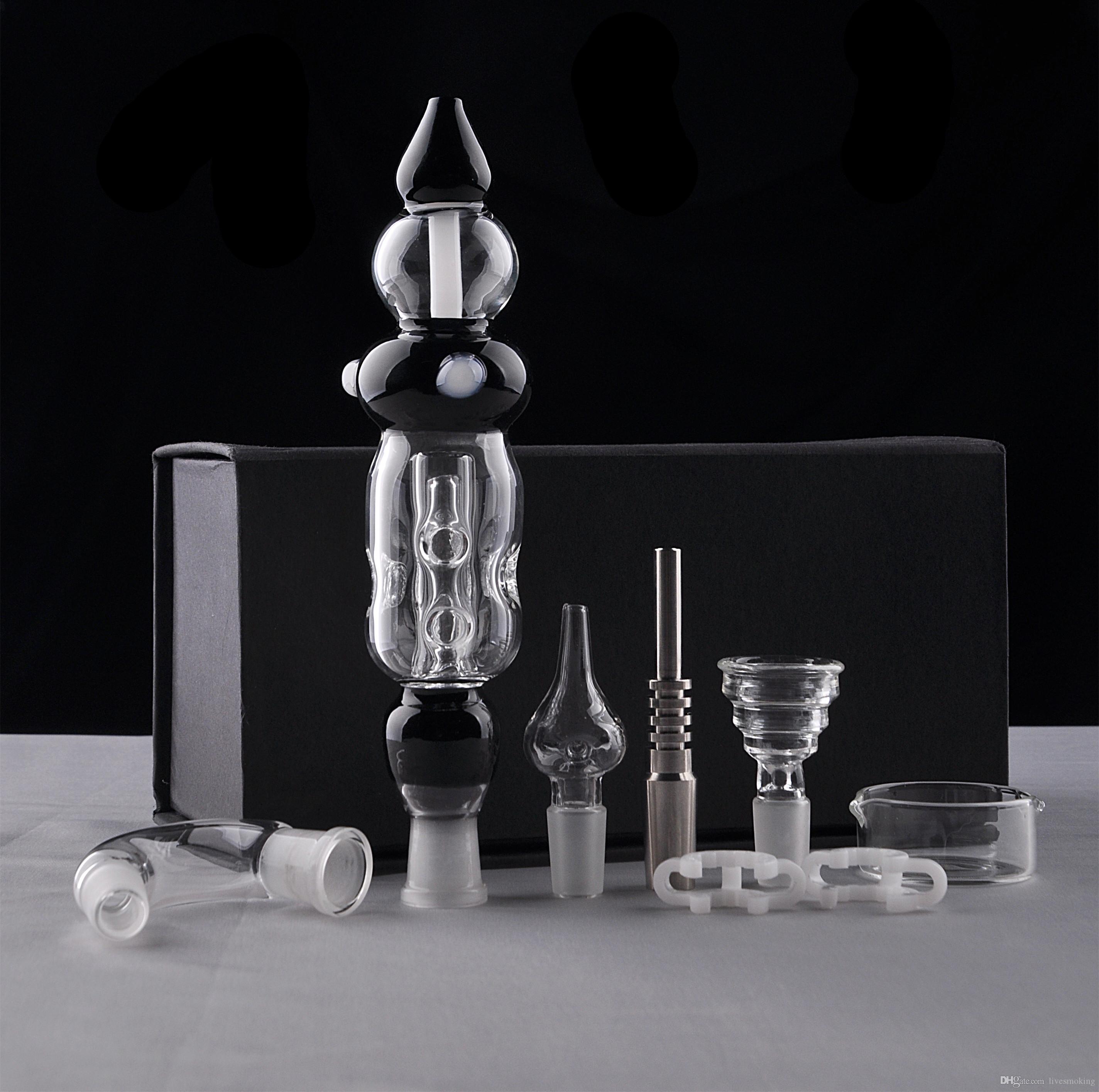 

hookahs black bong set 3.0 with titanium nail bongs oil dabber rigs
