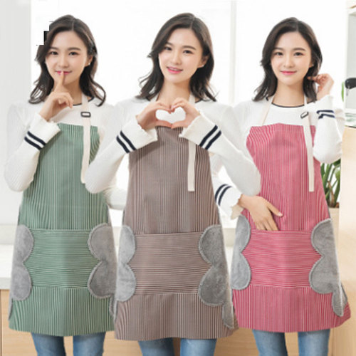 

Home adjustable cloth art can wipe hand apron cotton fashion cooking and cooking kitchen oilproof smock