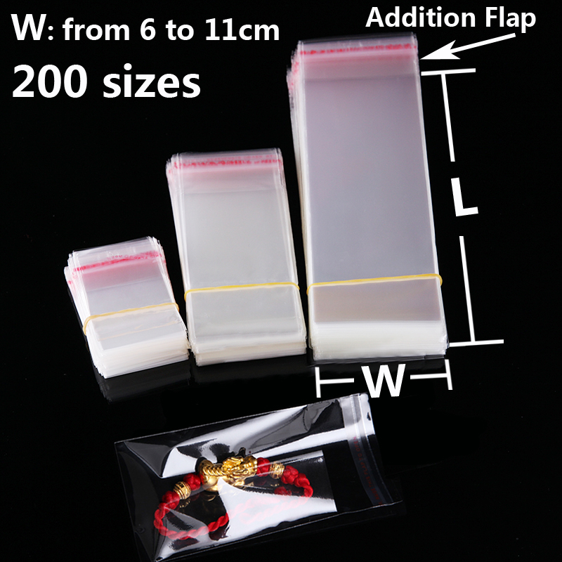

Clear Self Adhesive Resealable BOPP Gift Poly Bags Transparent Packaging Bags Jewelry Cookies Packing Plastic Bag for Candy