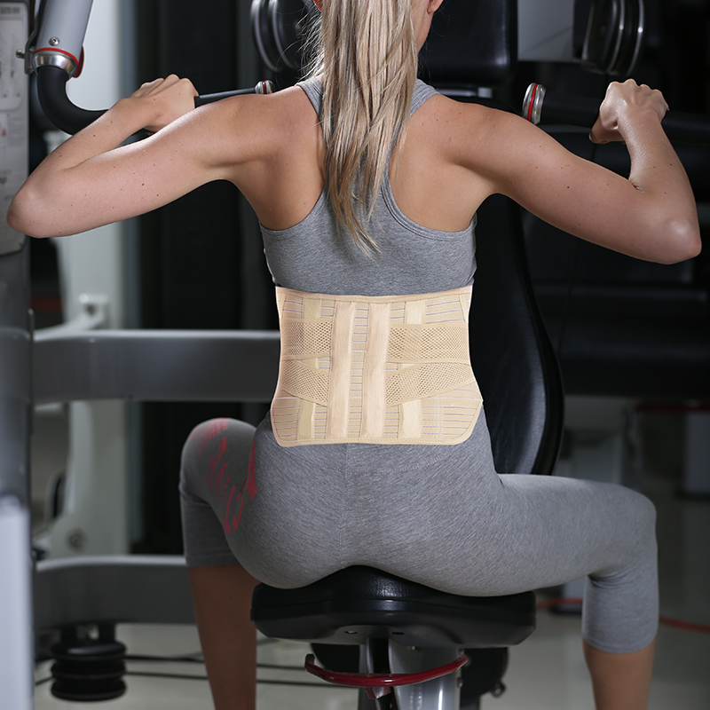 

tourmaline waist support braces sport safety women fitness belt men weightlifting belt running back support brace waist corset, Yellow