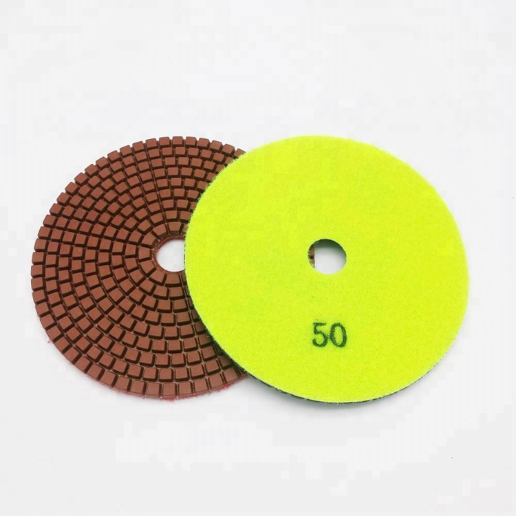 

10 Pieces 5 Inch D125mm Abrasive Pads for Stone Surface Processing 7 Steps Diamond Flexible Wet Polishing Pads for Angle Grinder