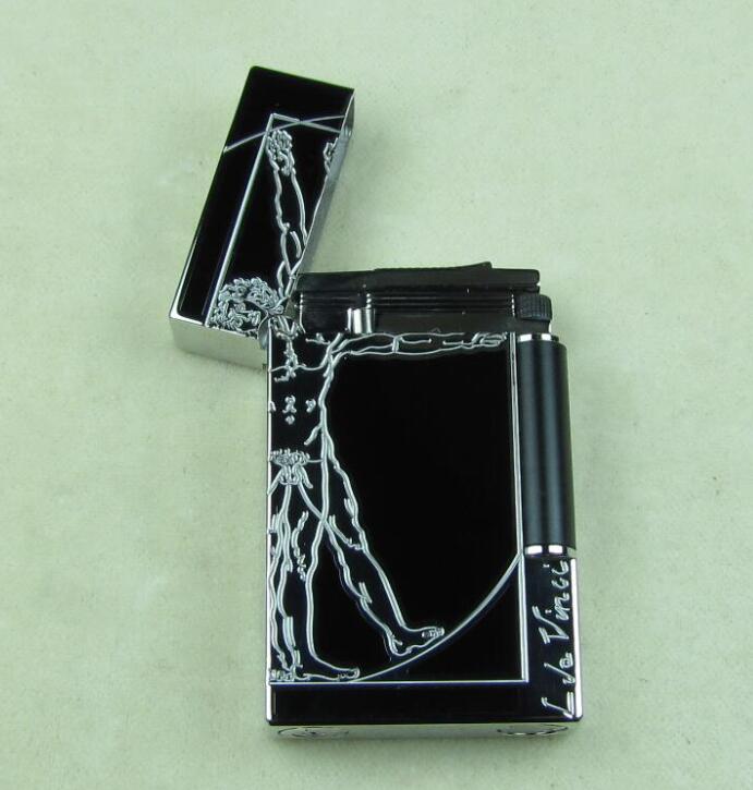 

HOT SELL S.T Memorial lighter Bright Sound! golden Black Laquerg Free