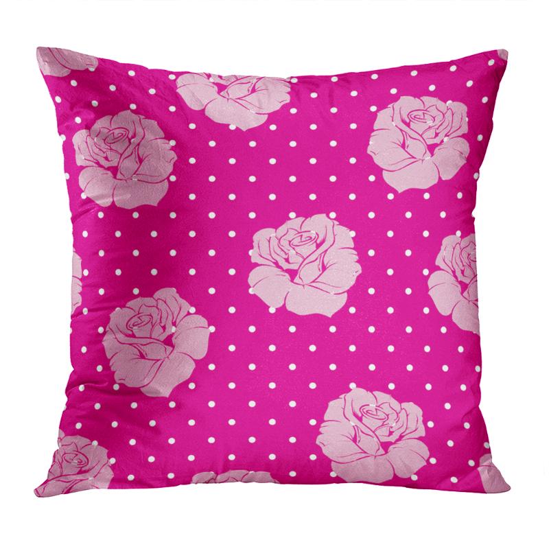

Retro Throw Pillow Cushion Cover Roses Polka Dots Soft Velvet Square Cushion Case Couch Cover Pillowcase For Sofa Chair Bedroom, Zwj015610