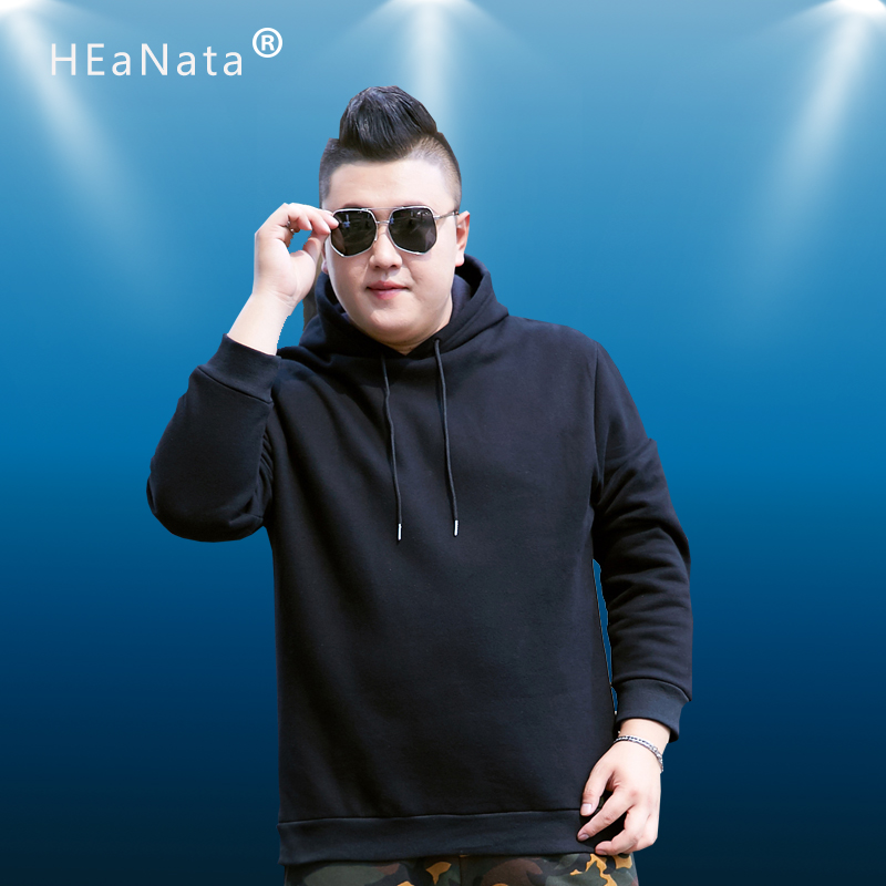 

L-7XL New Comfort Sweatshirt Men Plus Solid Color Sport Hooded Hoodies Spring Autumn Male Sweatshirt Runing Training Tops, Black