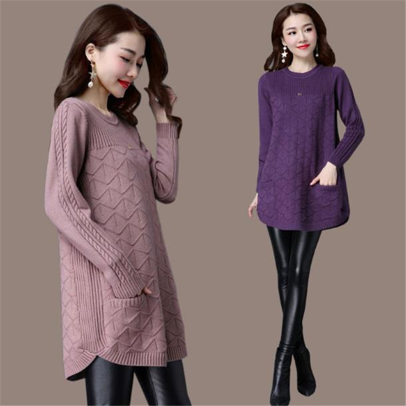 

Loose sweaters for women 2019 spring autumn Bottoming shirt pullover sweaters winter Plus size 4XL Knit female outerwear, Green