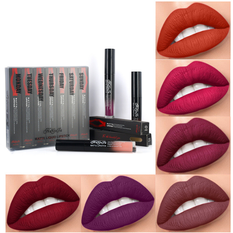 

Daily matte lip gloss, velvet matte non-stick cup liquid lipstick, 06