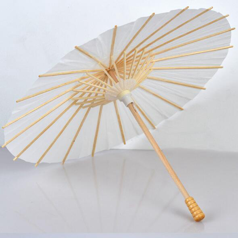 

60pcs Bridal Wedding Parasols White Paper Umbrellas Chinese Mini Craft Umbrella Diameter 20,30,40,60cm, Please select when u order