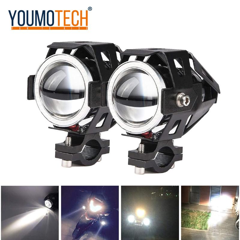 

1PCS 125 W Motorcycle Headlight Moto led lights motorbike aluminum lamp U5 12V spotlight accessories spotlight Fog light