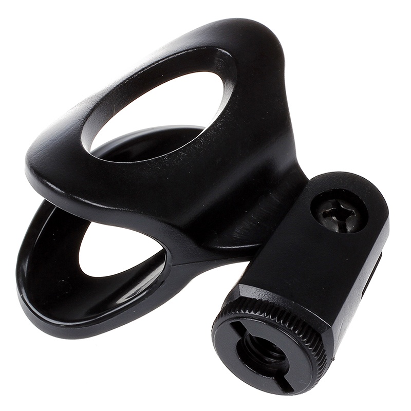 

5X Flexible Microphone Mic Stand Accessory Plastic Clamp Clip Holder Mount Black