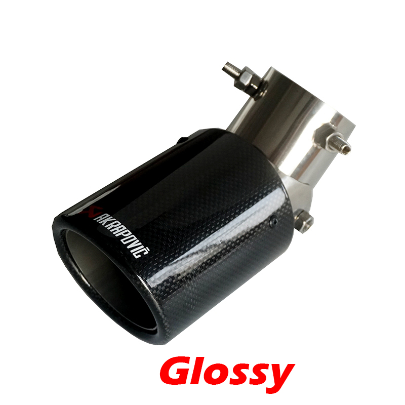 

Angle Adjustable Akrapovic Tips Carbon Fibre Car Exhaust Pipe Curly Edge Carbon fiber muffler tip for car accessories
