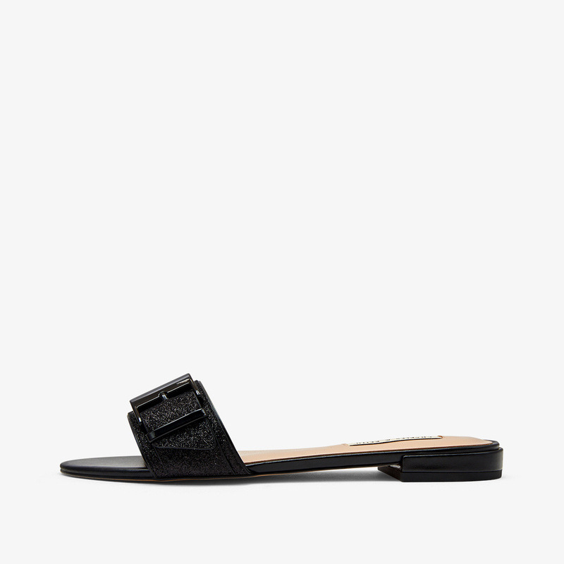 

Women's Shoes, Spring 2020) New Fashion Plug Belt Comfortable Sandals and Slippers Female Flat Shoes, Black