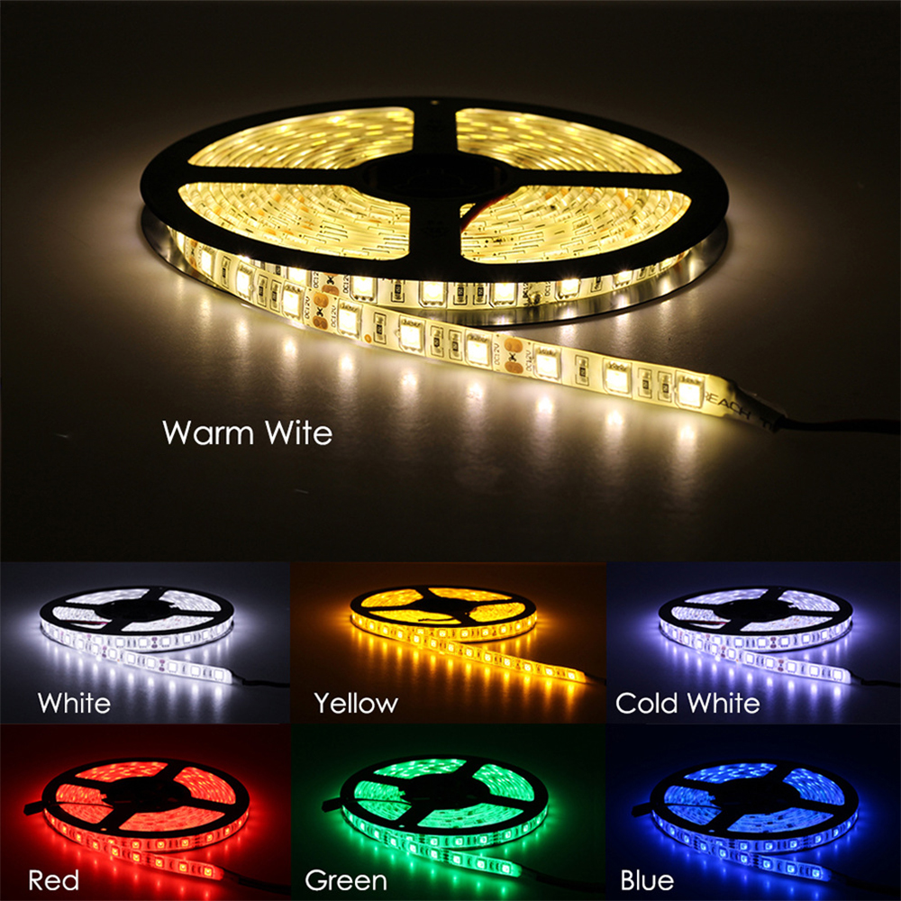 RGB LED Strip 5m 10m 15m Waterproof Led Neon Light 2835 5050 DC12V