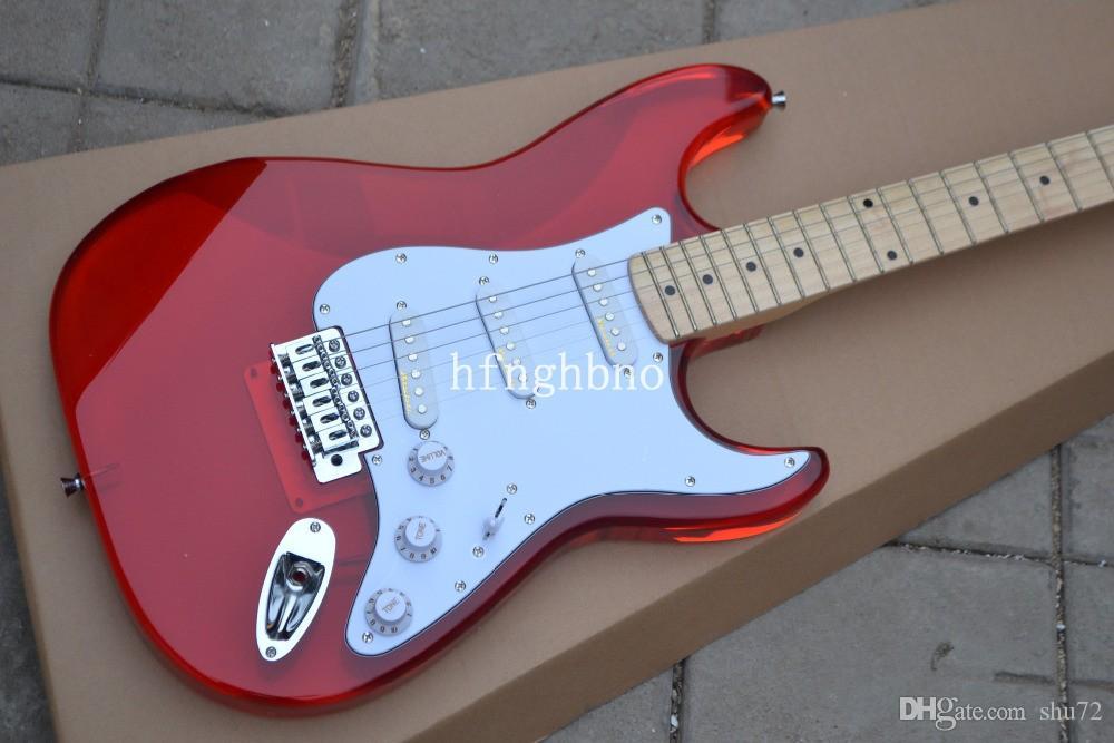 

T- Top Quality New crystal red fretboard 6 string electric guitar guitarra