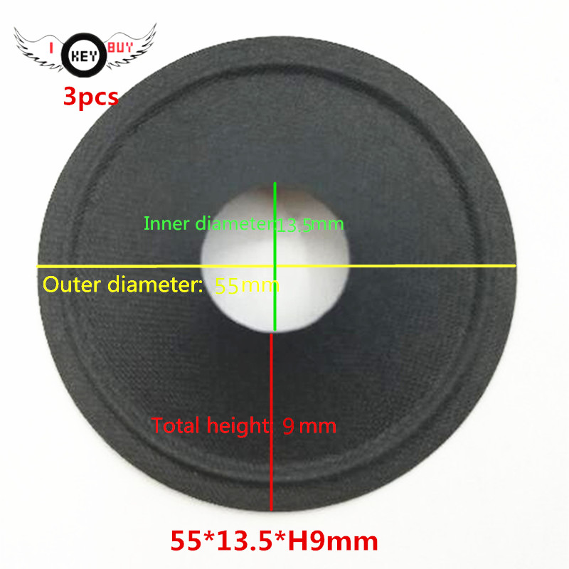 

3pcs/lot 2 Inch Speaker Paper Cone Basin Diameter 55 mm 13.5 mm Core Height 9mm Speaker Repair DIY Accessories car