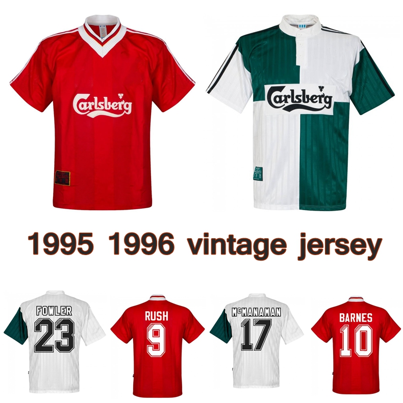 

1995 1996 Fowler Rush Barnes Clough Redknapp retro soccer jersey COLLYMORE 95 96 McATEER McManaman Fowler vintage classic football shirt, Home jersey