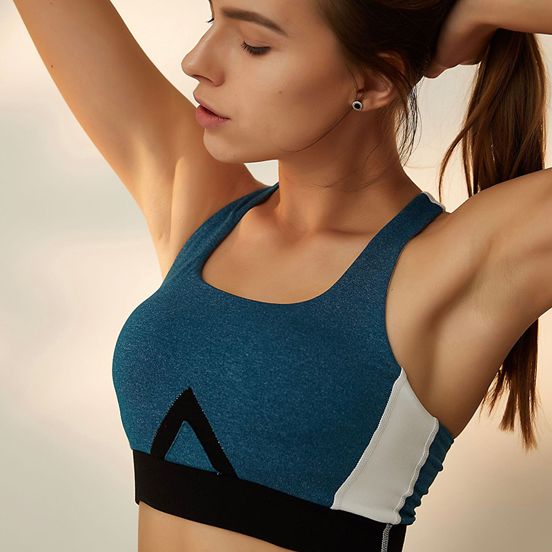 

Fitness Sports Clothing Women Gym Yoga Set Jogging Workout Suit Crop Up Sport Bra Skiny Legging Pants Running Sportswear X340B, Blue bra
