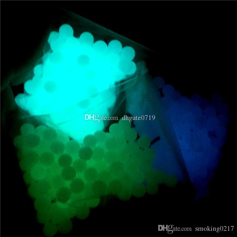 

6mm Glowing Beads Quartz Terp Pearls Insert Luminous Quartz Dab Beads Balls For Spinning Caps Flat Top Quartz Banger Nails Dab Rigs