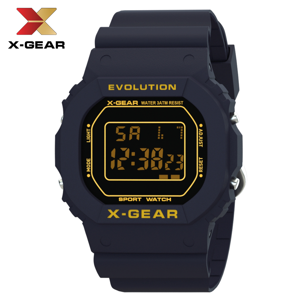

X-GEAR 2019 Men Watches Fashion Super Classic Digital Watch Unisex Male wristWatch Rectangle Children Sport Watches, Bronze